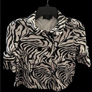 Girls XL Zebra print Top or Jacket